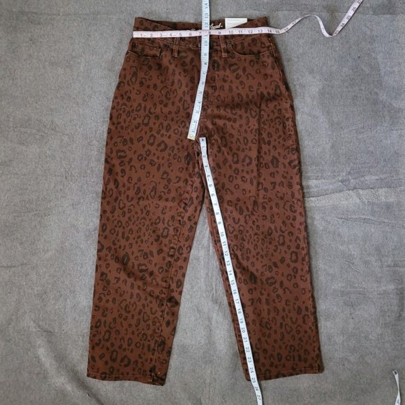 Universal Thread Leopard Print Vintage Style High Waisted Straight Leg Jeans NWT - Picture 7 of 8